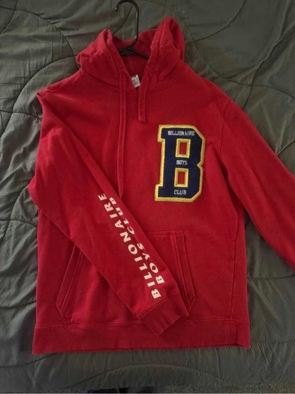 Billionaire Boys Club Red Crewneck Hoodie with Embroidered 'B' Patch
